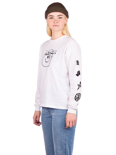 Carhartt WIP Tab Long Sleeve T-Shirt valkoinen