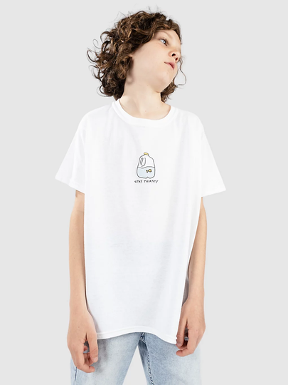 A.LAB Stay Thirsty Kids T-Paita valkoinen