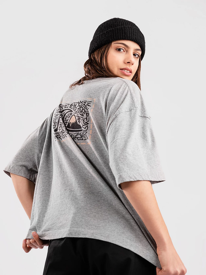Quiksilver Boyfriend Crop T-Shirt harmaa
