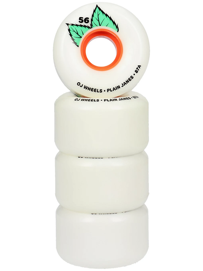 OJ Wheels Plain Jane Keyframe 87A 56mm Wheels valkoinen