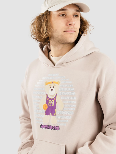 POPSHOPOHA Basketball Bear Hoodie valkoinen