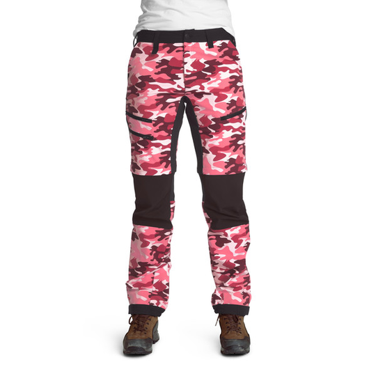 Is Not Enough Arete Zipoff Pants - Hot Pink Camouflage - Naiset - XS
