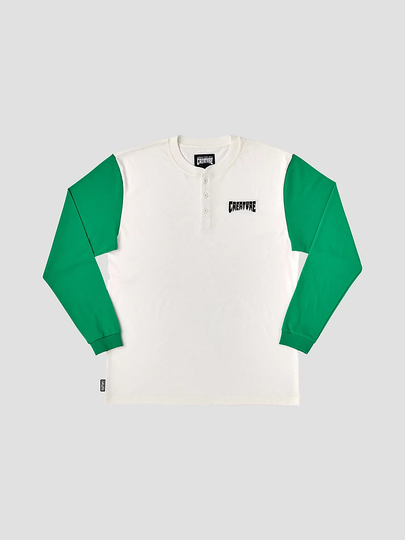 Creature Dealer Henley Long Sleeve T-Shirt valkoinen