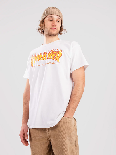Thrasher Flame T-Shirt valkoinen