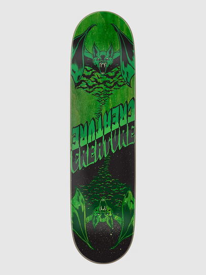 Creature Fiend Twin Bat 8.2" Skeittilaudan dekki vihreä