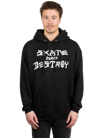 Thrasher Skate And Destroy Hoodie musta