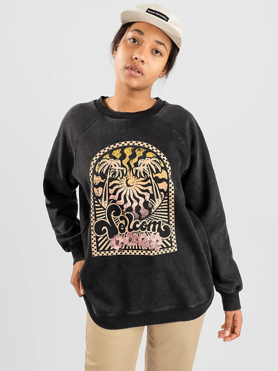 Volcom Stone Magic Bf Crew Sweater musta