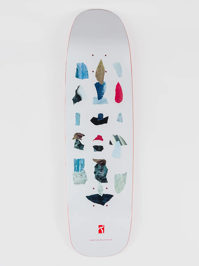 Poetic Collective Collage Special Shape 8.7" Skateboard Deck valkoinen