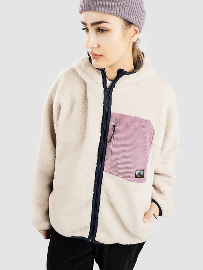 Element Greta Zip Hoodie valkoinen