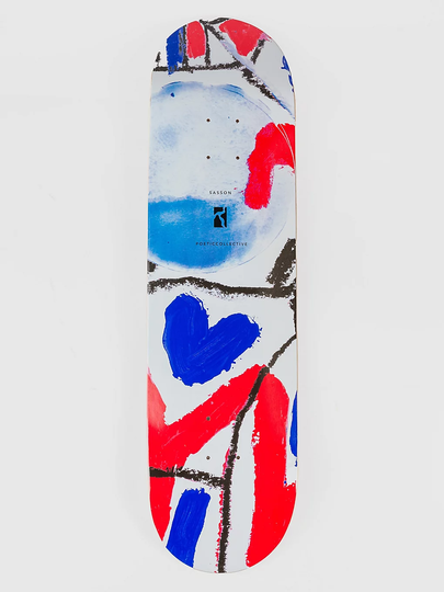 Poetic Collective Sasson 8.375" Skateboard Deck valkoinen