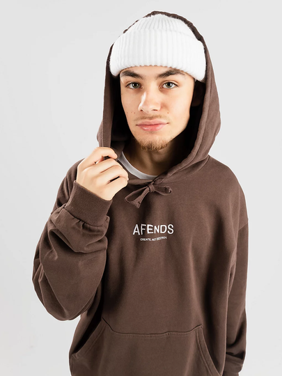 Afends Spaced Hoodie ruskea