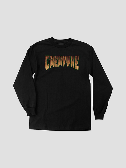 Creature Logo Rust Long Sleeve T-Shirt musta