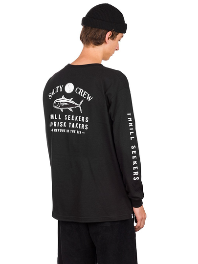 Salty Crew Fishmonger Standard Long Sleeve T-Shirt musta