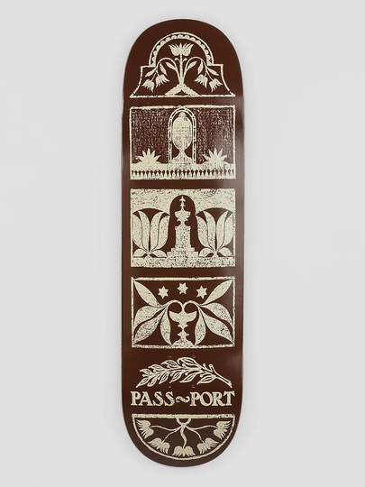 Pass Port Rubbings Series Back Yard 8.5" Skateboard Deck ruskea