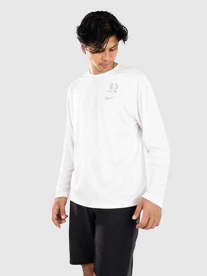 Nike Swim Lux Letter Longsleeve Lycra harmaa