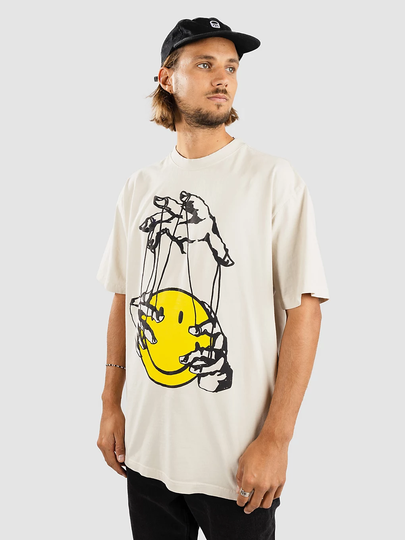 Market Smiley Marionette T-Shirt valkoinen
