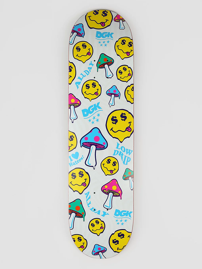 DGK Happy Drip UV 8.25" Skateboard Deck valkoinen