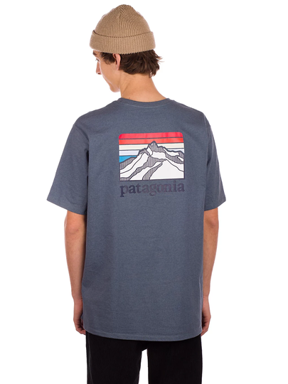 Patagonia Line Logo Ridge Pocket Responsib T-Shirt harmaa
