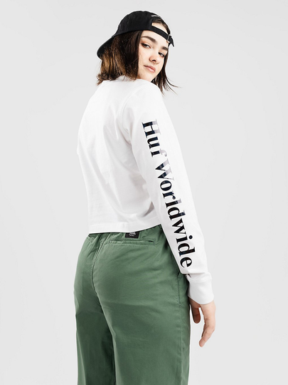 HUF Foil Bar Logo Longsleeve T-Shirt valkoinen