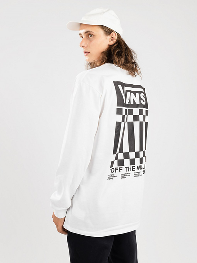 Vans Off The Wall Check Graphic Long Sleeve T-Shirt valkoinen