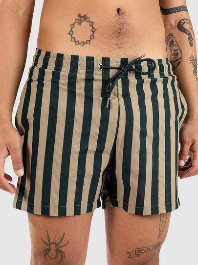 Urban Classics Striped Seersucker Swim Surffishortsit vihreä