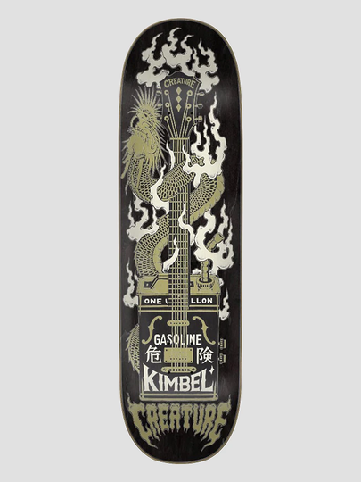 Creature Kimbel Gas Can Flame 9.0" Skateboard Deck musta