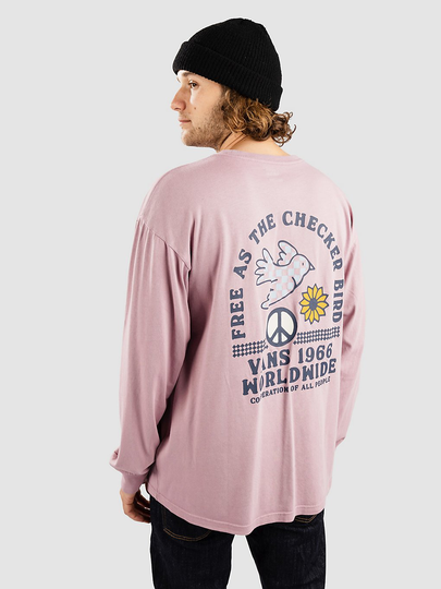 Vans Free As A Checker Bird Long Sleeve T-Shirt violet