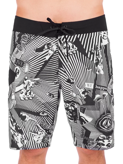 Volcom Mod Lido Print 20" Boardshorts musta