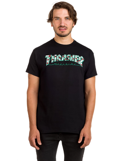 Thrasher Roses T-Shirt musta