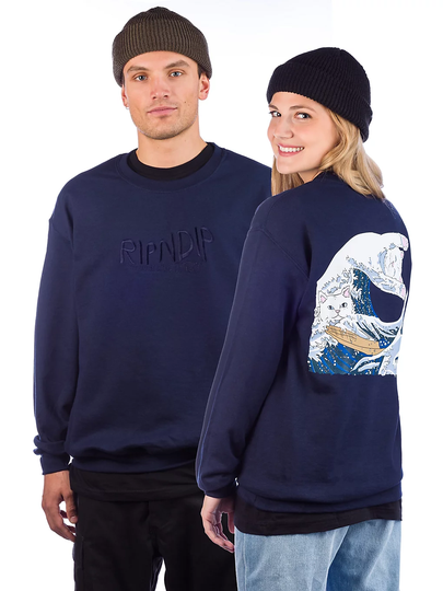 RIPNDIP Great Wave Sweater sininen