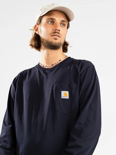 Carhartt WIP Pocket Pitkähihainen T-paita sininen