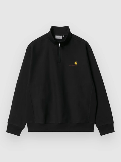 Carhartt WIP Half Zip American Script Half-Zip Neulepaita musta