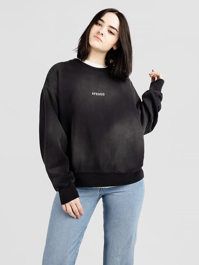 Afends Boundless Recycled Crew Neck Sweater musta