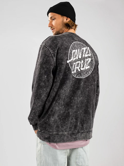 Santa Cruz Alive Dot Crew Sweater musta