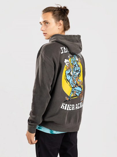 Killer Acid X Santa Cruz Pigment Hand Hoodie harmaa