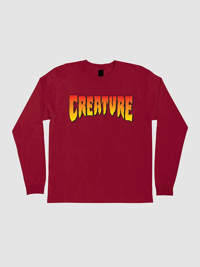 Creature Logo Long Sleeve T-Shirt punainen