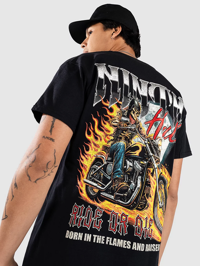 Ninth Hall Born In Flames T-paita musta