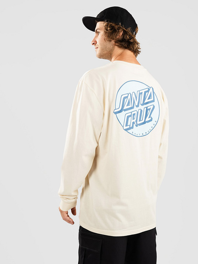 Santa Cruz Other Dot Stripe Long Sleeve T-Shirt valkoinen