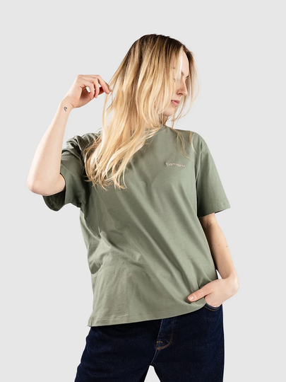 Carhartt WIP Script Embroidery T-Paita vihreä