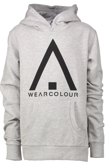 Wearcolour Patch Hoodie Huppari, Grey Melange 120