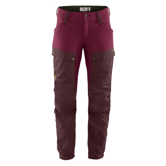 Fjällräven Keb Trousers W Short - Dark Garnet-plum - Naiset - 36