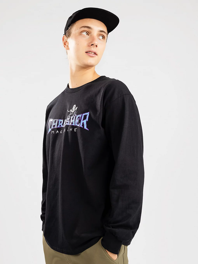 Thrasher Gonz Thumbs Up Long Sleeve T-Shirt musta