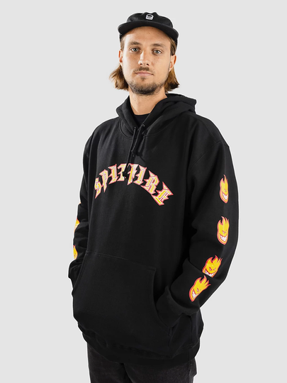 Spitfire Old E Bighead Fill Sleeve Hoodie musta
