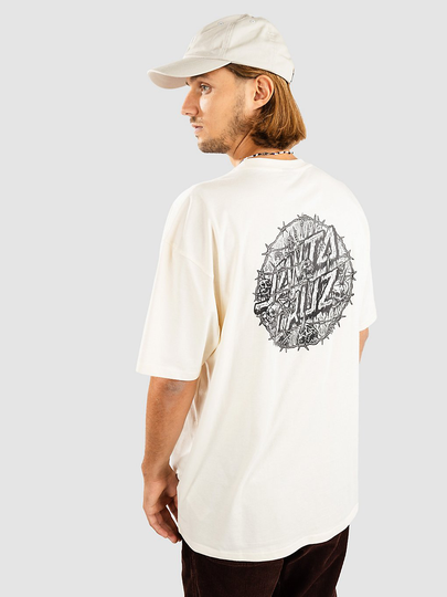 Santa Cruz Abyss Dot T-Shirt valkoinen