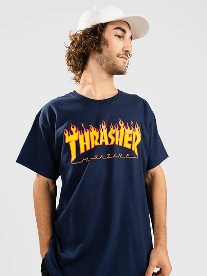 Thrasher Flame T-Shirt sininen