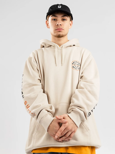 Brixton Crest Hoodie harmaa