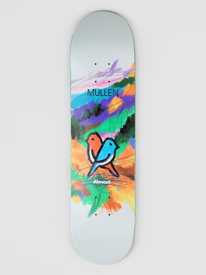 Almost Mean Pets Paintings Imp. Light Mullen 8"22 Skateboard Deck valkoinen