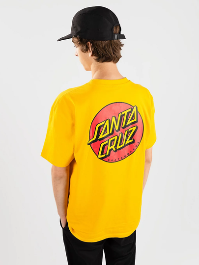 Santa Cruz Classic Dot Chest T-Shirt keltainen