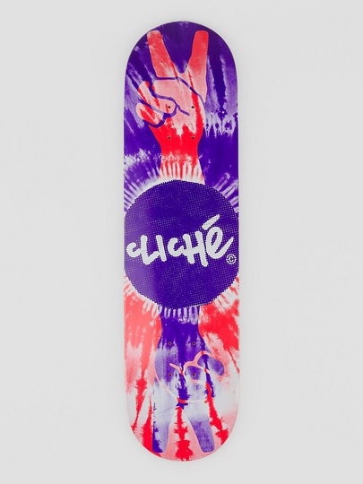 Cliché Peace 8.0" Skateboard Deck tiedye