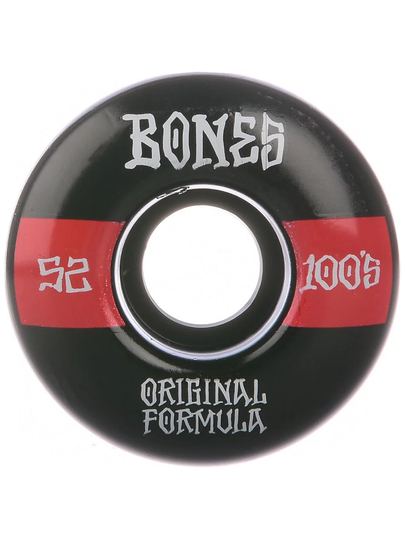 Bones Wheels 100's OG #19 V4 100A Wide 52mm Wheels musta